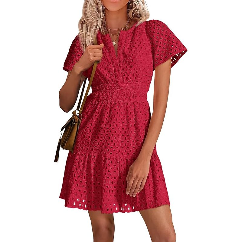 TIOZONEY - Vestido corto de verano - Negro