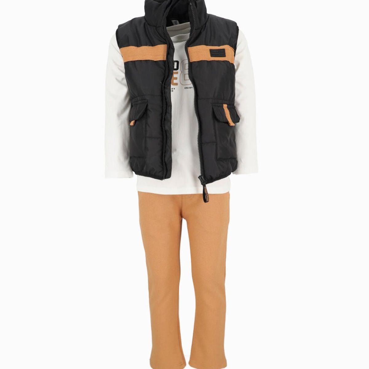 BLACK AND BLUE - Conjunto niño 3 piezas negro Black and Blue