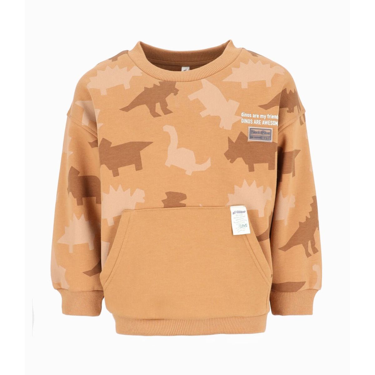 BLACK AND BLUE - Polerón niño con dinosaurios camel Black and Blue