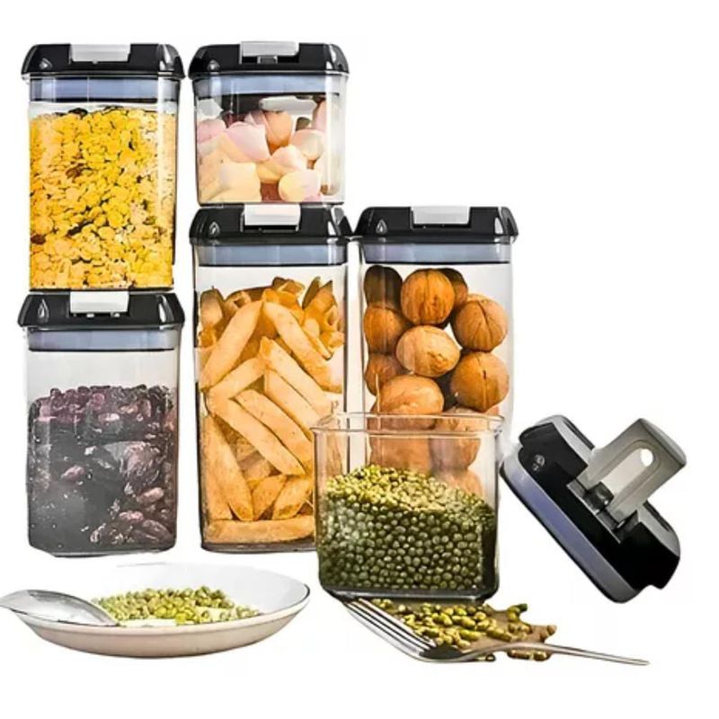 GENERICO - Contenedores recipientes hermético de cocina alimentos 7 pcs