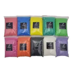 GENERICO - Pack Arena De Cuarzo 10 Colores. 1 kg c/u.