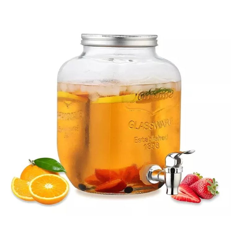 GENERICO - Jarro Para Jugos Dispensador De Bebidas Jarro De Vidrio 5l