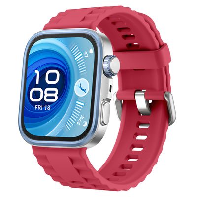 Generico Correa Roja Silicona Compatible Smartwatch Huawei
