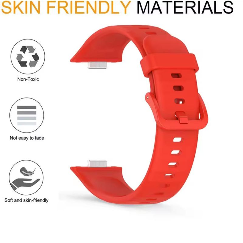 GENERICO - Correa ROJA Silicona Compatible Smartwatch Huawei FIT3