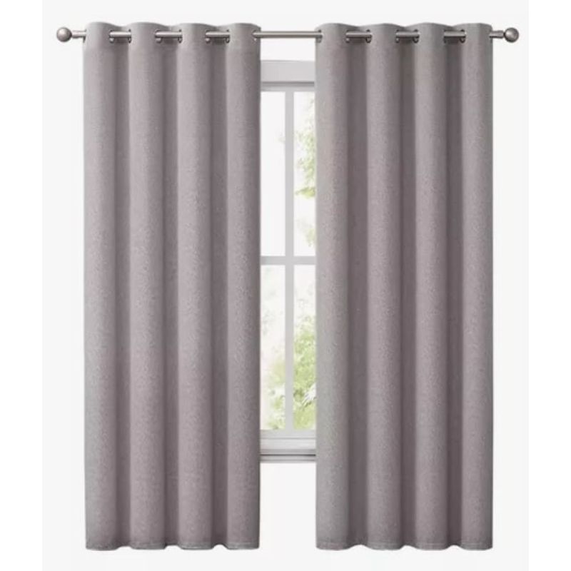 GENERICO - Cortinas Blackout Textura Lino Color Beige