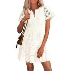 TIOZONEY - Vestido corto de verano - Beige