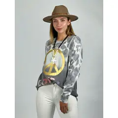 ENIGMATICA BOUTIQUE - Sweater Spandex Print PAZLOVE Lila.