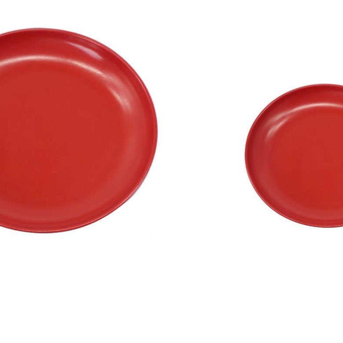 GENERICO - Set 12 Plato Ondo Melamina Rojo