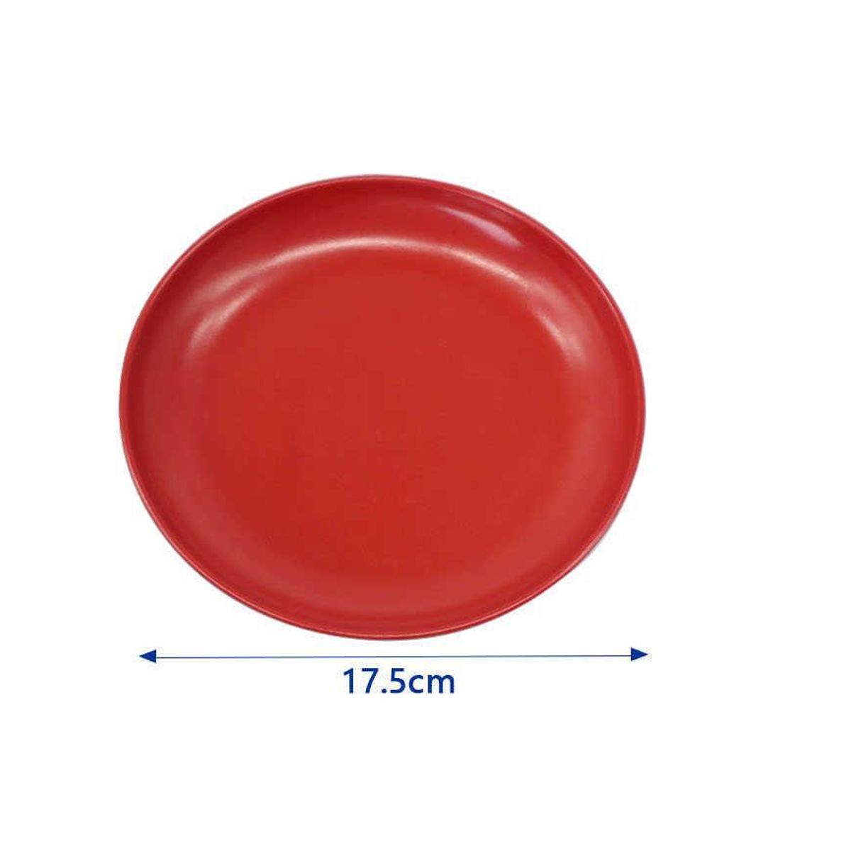GENERICO - Set 12 Plato Ondo Melamina Rojo