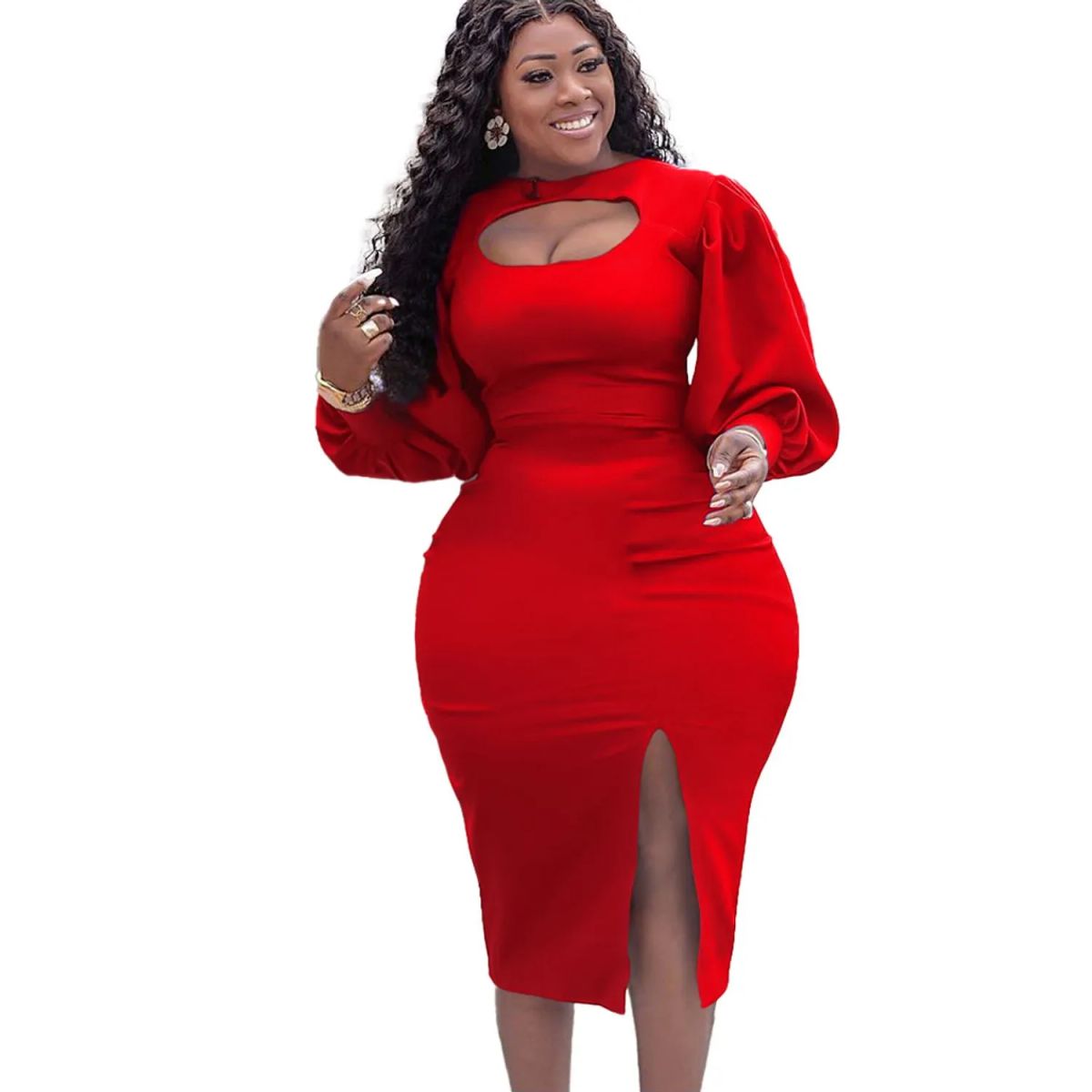 TIOZONEY - Vestido ahuecado para mujer
