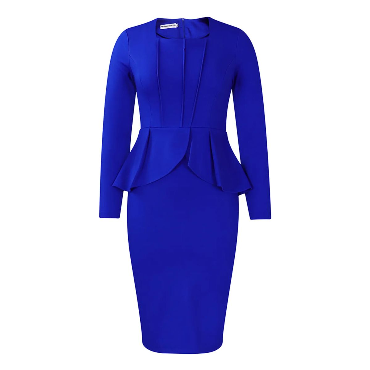 TIOZONEY - Vestido de manga larga con volantes para mujer