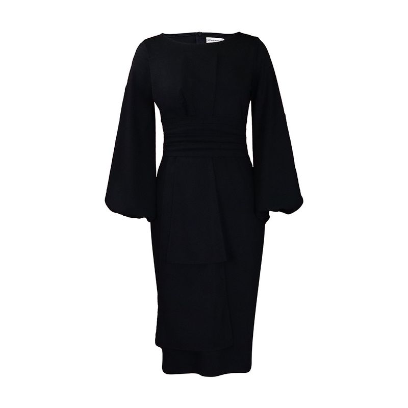 TIOZONEY - Vestido de mujer con cuello redondo