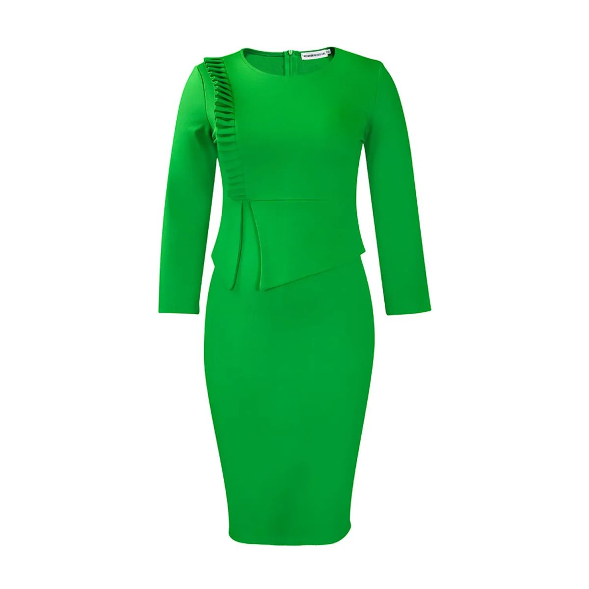 TIOZONEY - Vestido de mujer de manga larga y cuello redondo