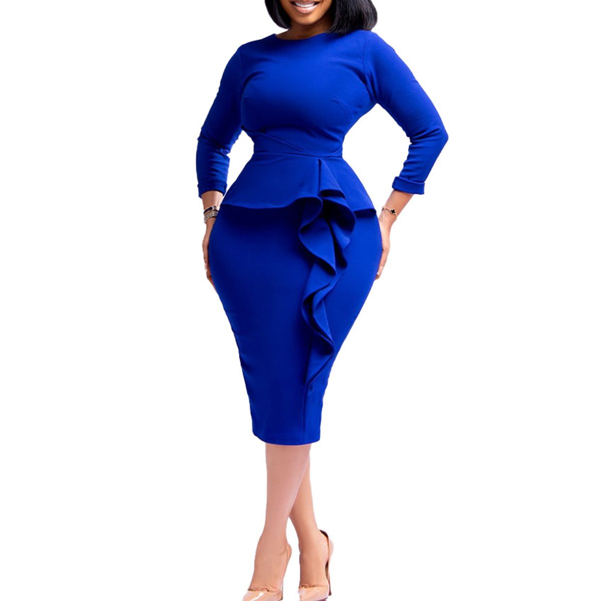 TIOZONEY - Vestidos lápiz para mujer de tallas grandes