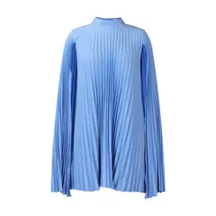 TIOZONEY - Vestidos plisados de mujer con capa