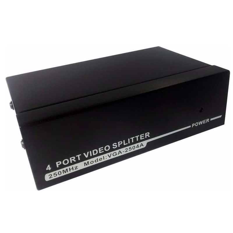 GENERICO - SPLITTER VGA AMPLIFICADO 4 SALIDAS, 250 MHZ.