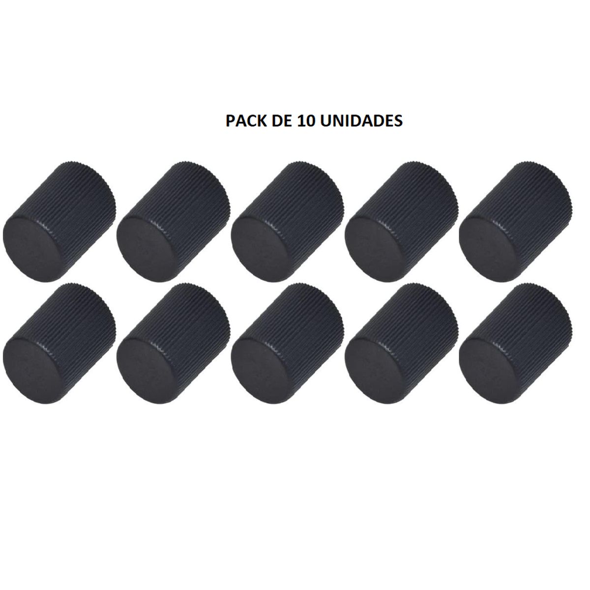 AMERICAN AIR - (Pack 10 Unid) Tapa Valvula Servicio 13mm Alta M8x1.0 Negra