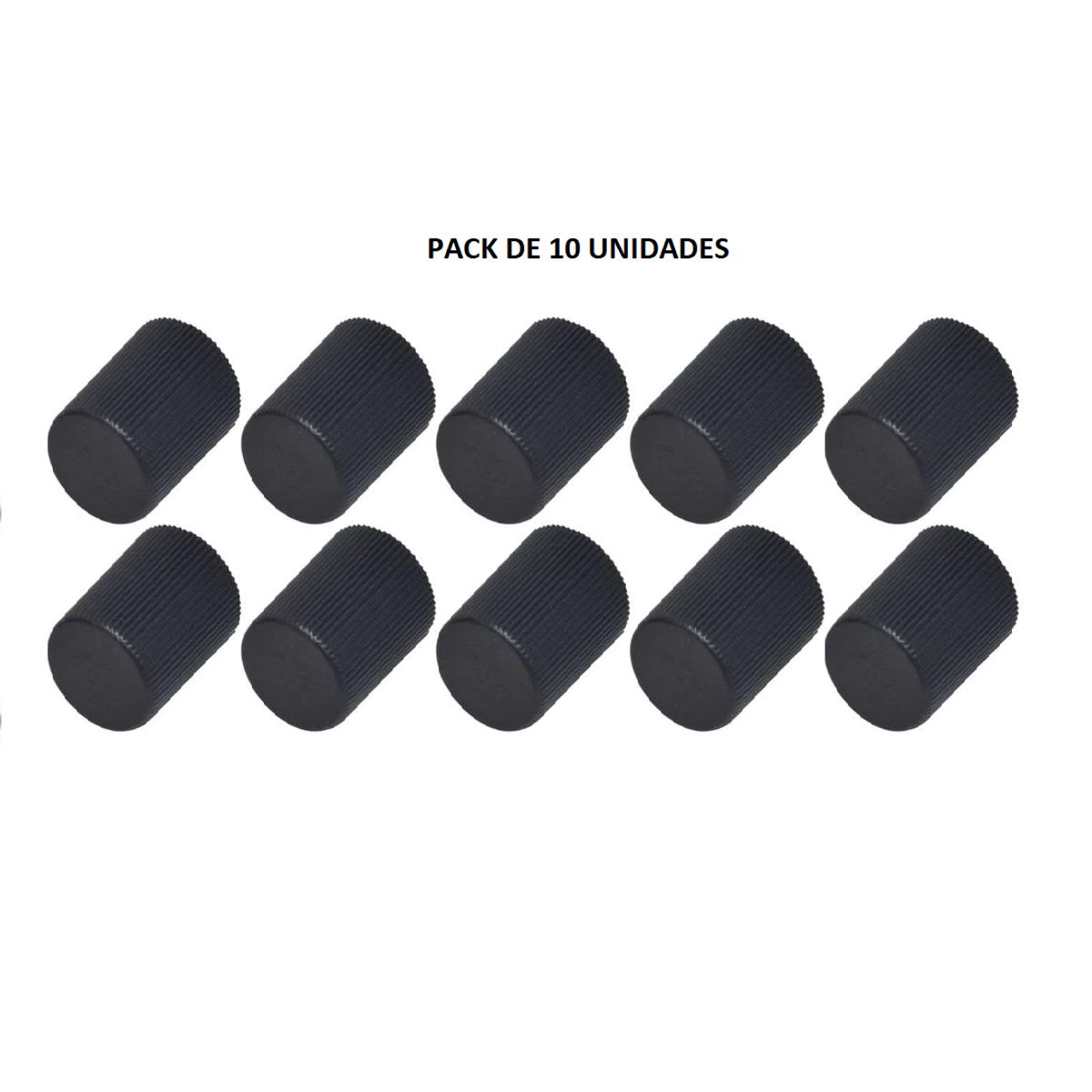 AMERICAN AIR - (Pack 10 Unid) Tapa Valvula Servicio 13mm Alta M8x1.0 Negra