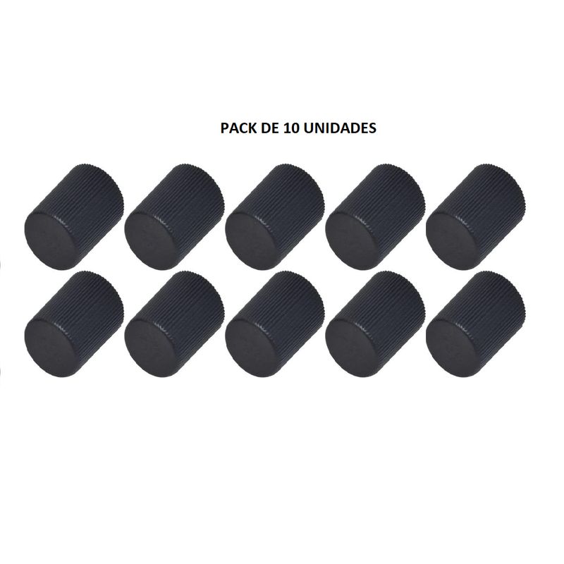 AMERICAN AIR - (Pack 10 Unid) Tapa Valvula Servicio 13mm Alta M8x1.0 Negra
