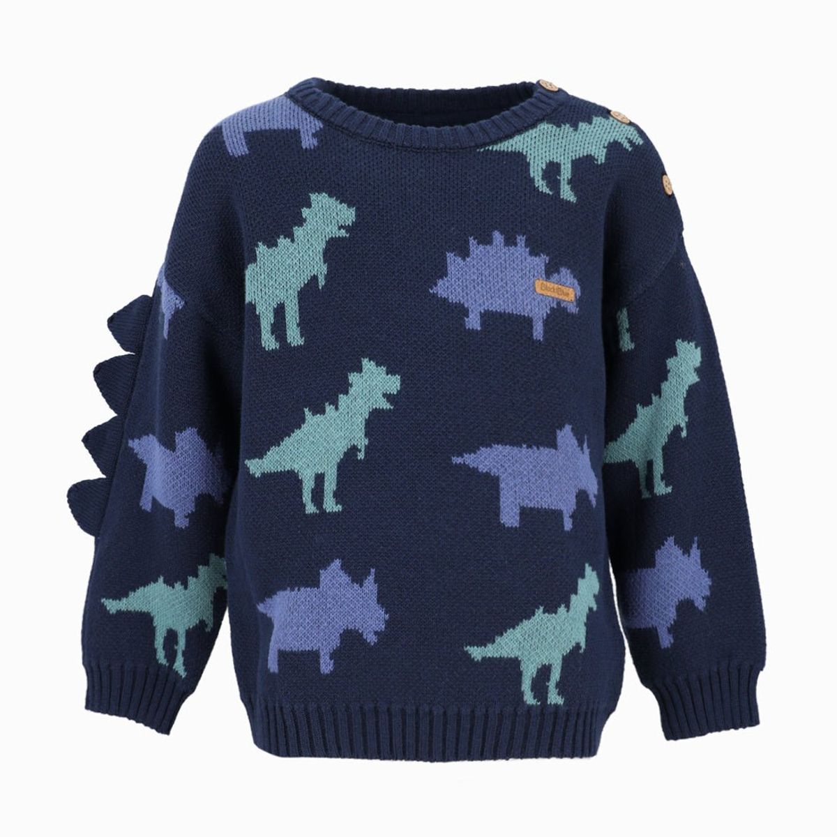 BLACK AND BLUE - Chaleco bebés con dinosaurio azul marino Black and Blue