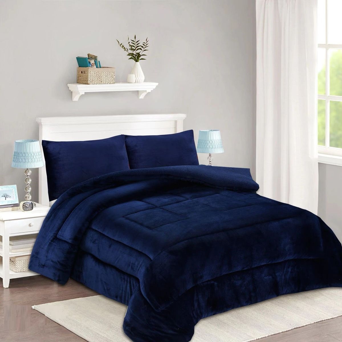 GENERICO - PLUMON KING DE INVIERNO CON CHIPORRO DISEÑO 1379 AZUL UNICOLOR FEI YA