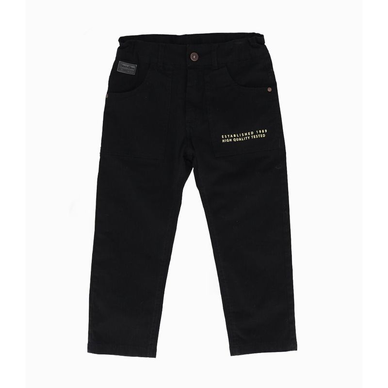 BLACK AND BLUE - Pantalón niño básico negro Black and Blue