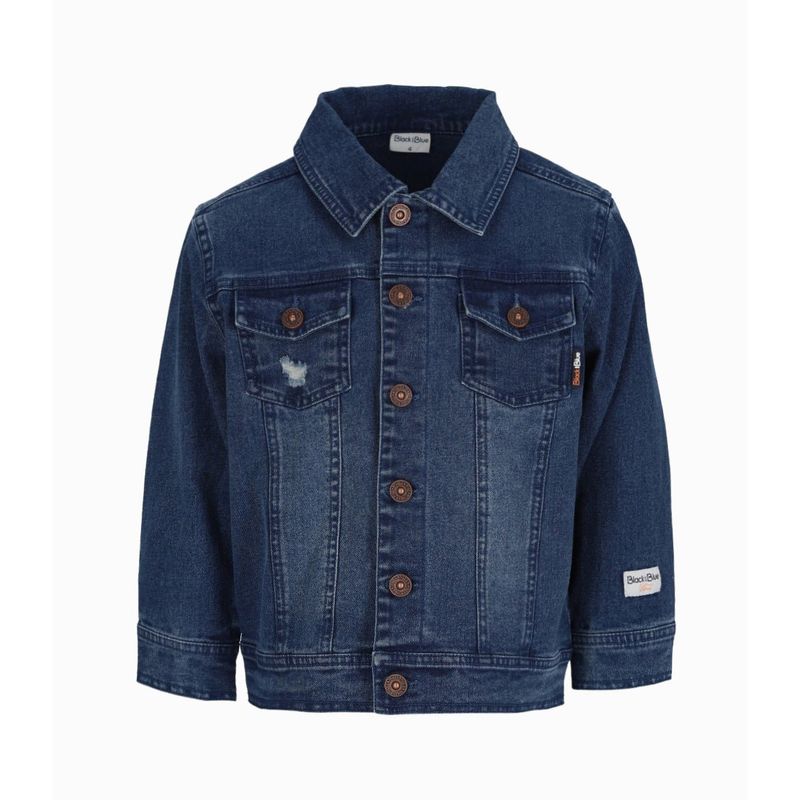 BLACK AND BLUE - Chaqueta niño básica denim azul Black and Blue