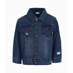 BLACK AND BLUE - Chaqueta niño básica denim azul