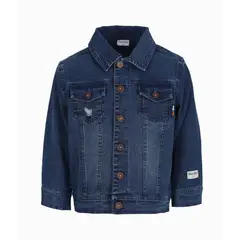 BLACK AND BLUE - Chaqueta niño básica denim azul