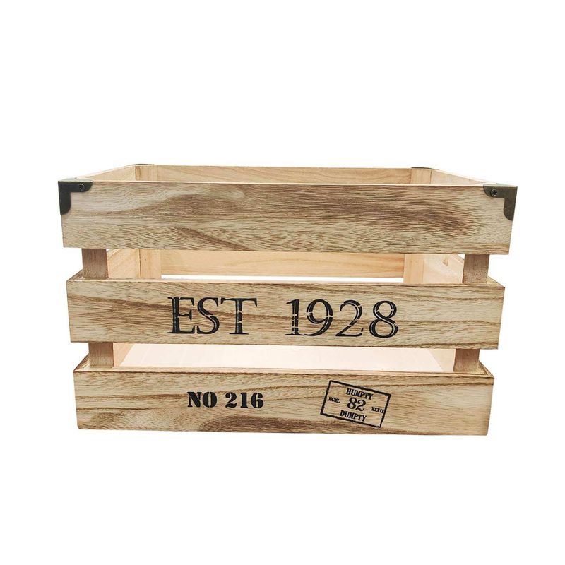 SOHOGAR - Caja de madera con remache vintage L