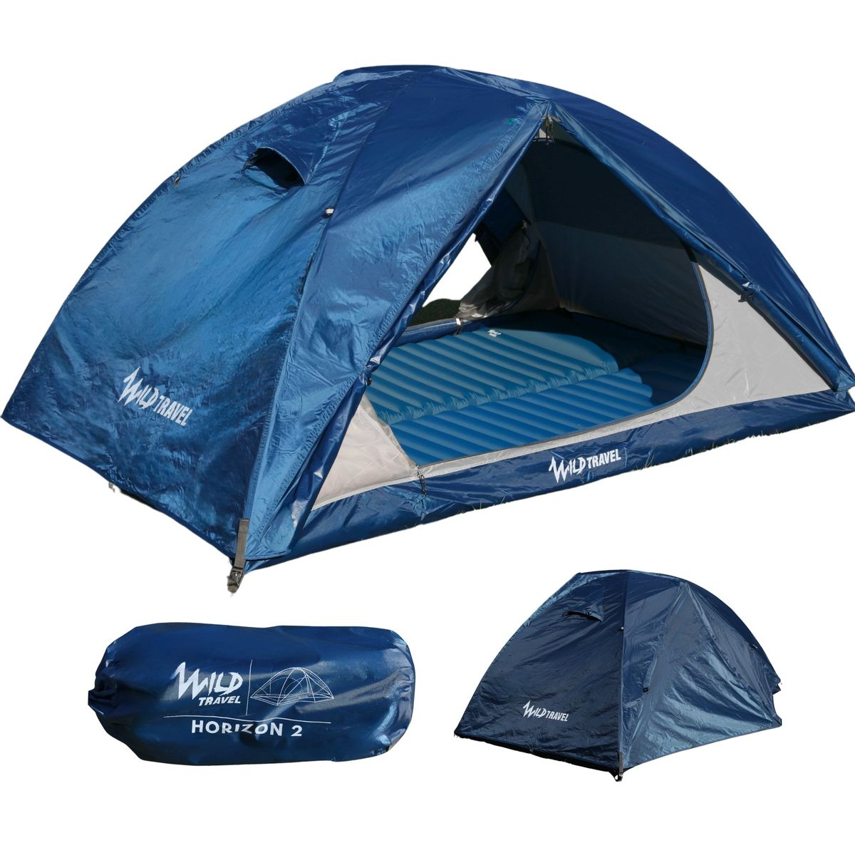 WILD TRAVEL - Carpa Horizon 2 Impermeable 2 Personas Trekking Wild Travel
