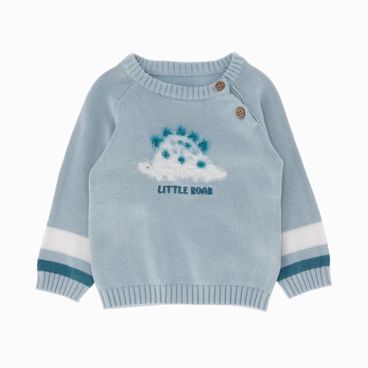 BLACK AND BLUE - Chaleco recién nacido con dinosaurio menta Black and Blue