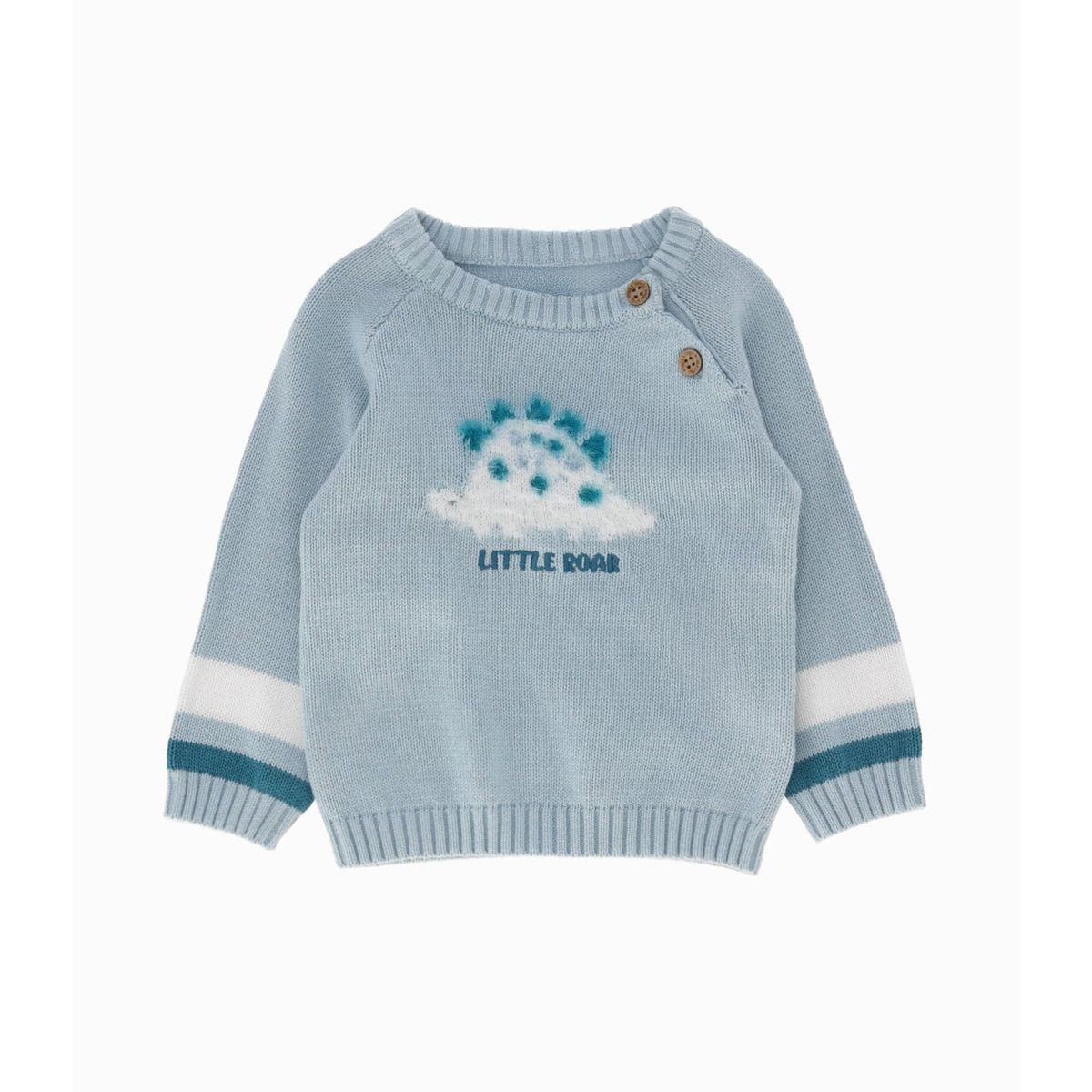 BLACK AND BLUE - Chaleco recién nacido con dinosaurio menta Black and Blue