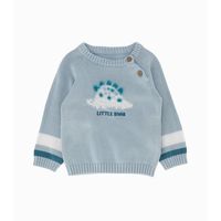 Chaleco recién nacido con dinosaurio menta