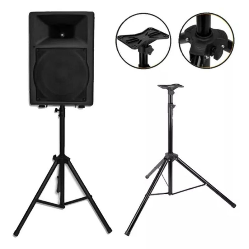 GENERICO - Atril Parlante Tripode Soporte Metalico Regulable De 180 Cm