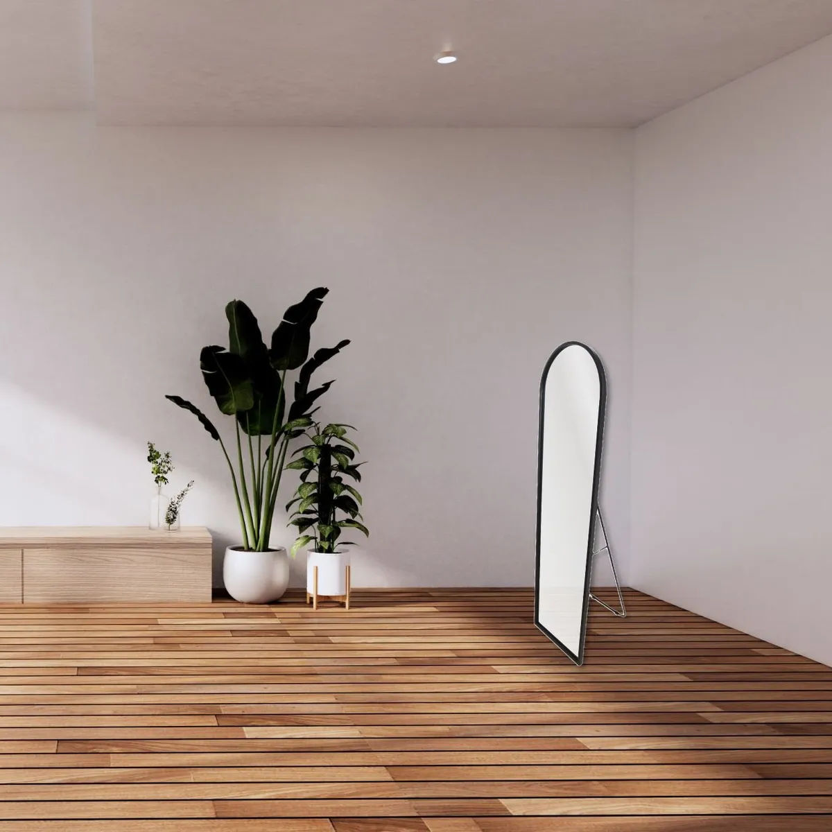 RONDA - Espejo Pedestal Borde Negro 40x150 cm