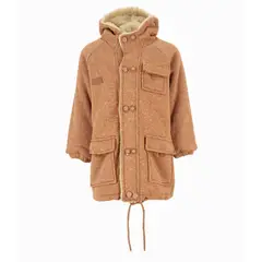 BLACK AND BLUE - Abrigo niño con gorro camel