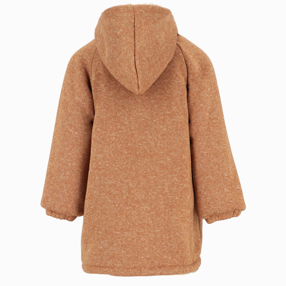 BLACK AND BLUE - Abrigo niño con gorro camel Black and Blue