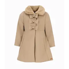 LIMONADA - Abrigo niña con lazos beige