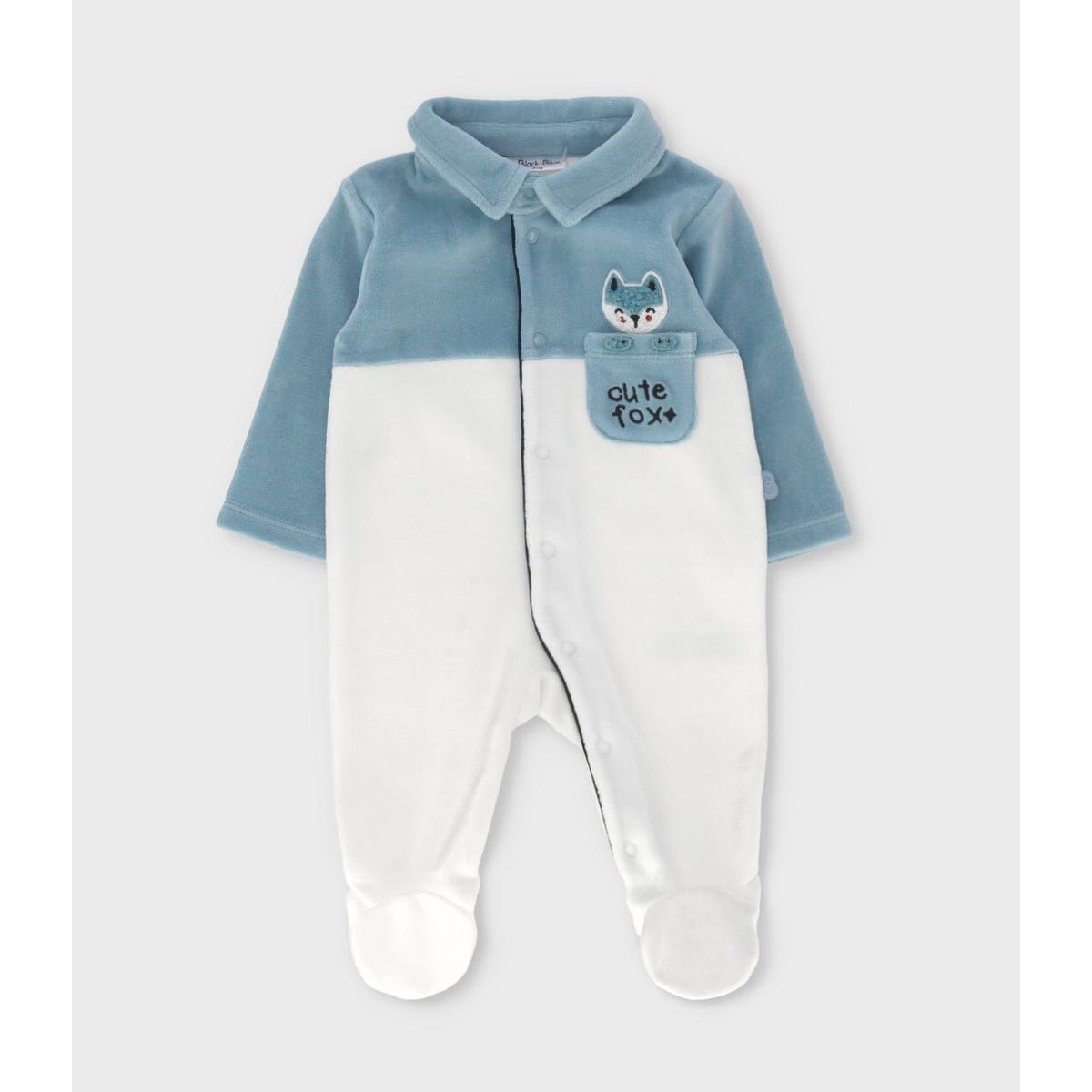 BLACK AND BLUE - Enterito recién nacido bicolor celeste Black and Blue