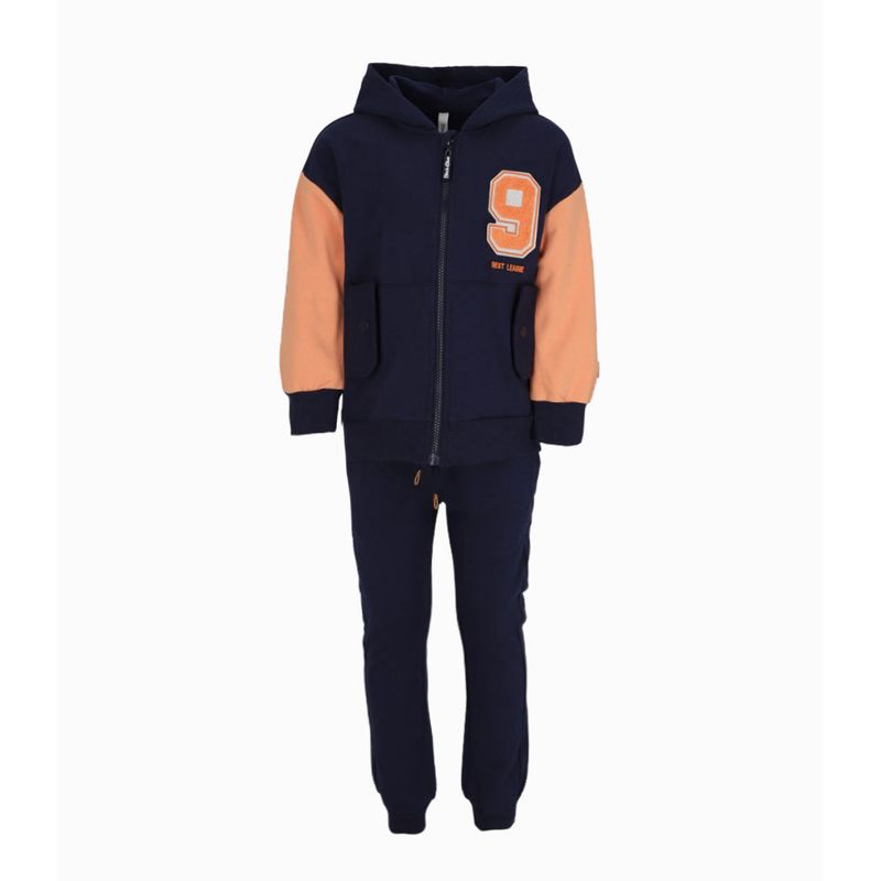 BLACK AND BLUE - Buzo niño tricolor celeste Black and Blue