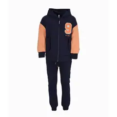 BLACK AND BLUE - Buzo niño tricolor celeste