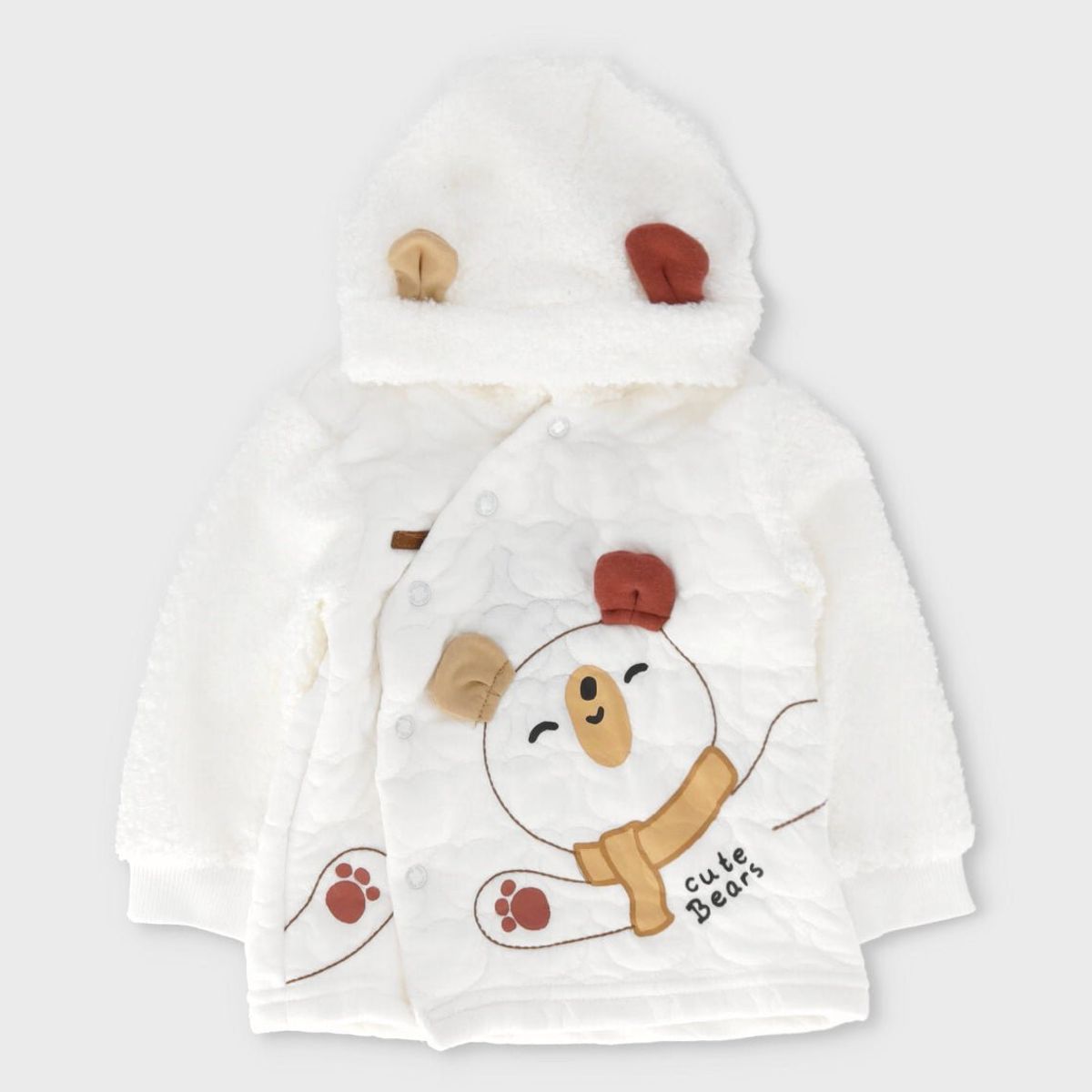 BLACK AND BLUE - Buzo recién nacido con osito crudo Black and Blue