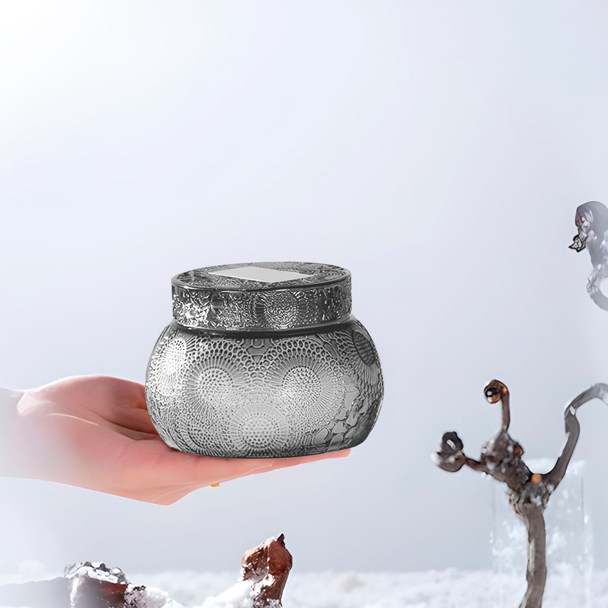 GENERICO - Frascos De Vidrio Aromáticas Tapa Velas Redondo Color Transparente