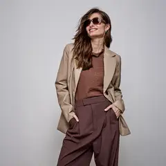 AMPHORA - Blazer jacket gaby taupe