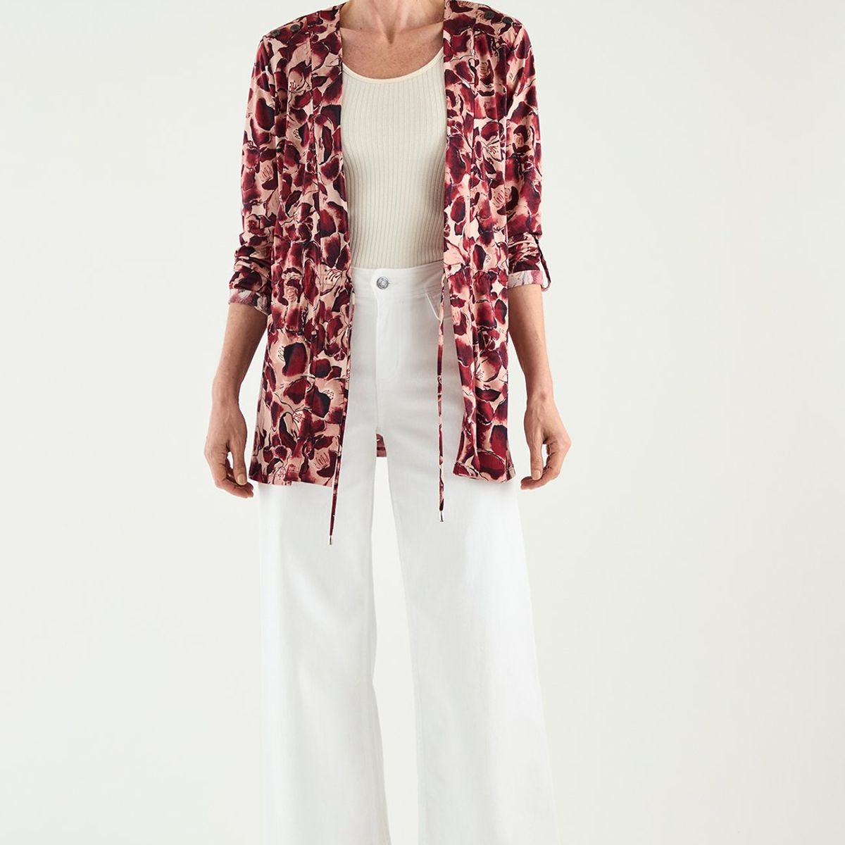 MA GRIFFE - Tapado Abierto Negro Mujer Magriffe