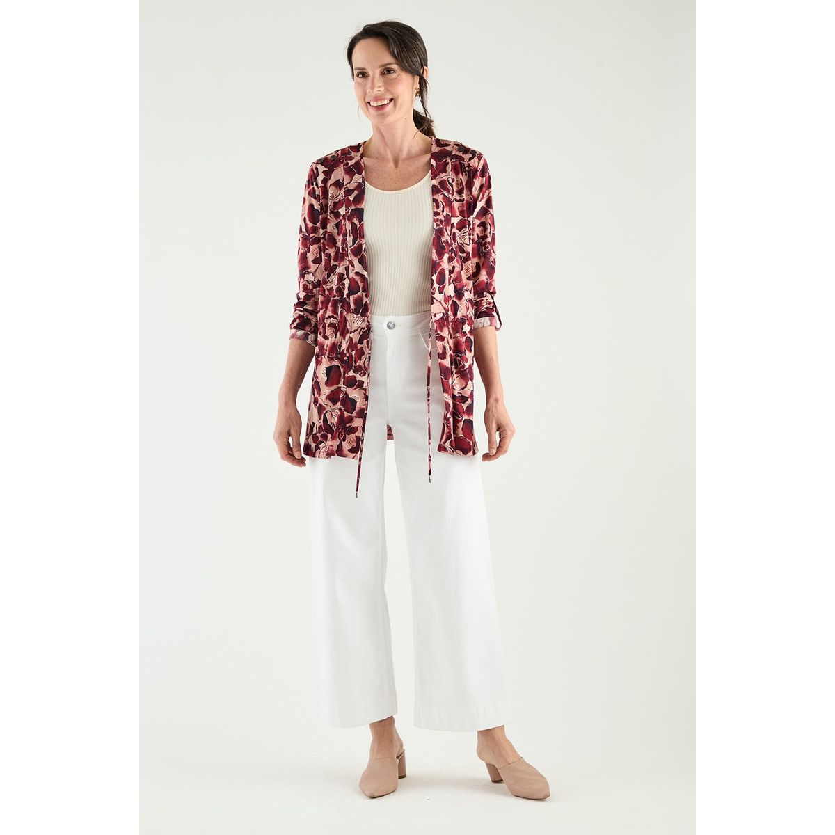 MA GRIFFE - Tapado Abierto Negro Mujer Magriffe