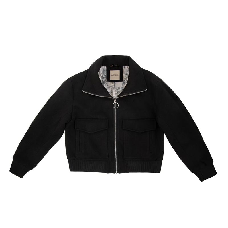 AMPHORA - Bomber Jacket roberta negro