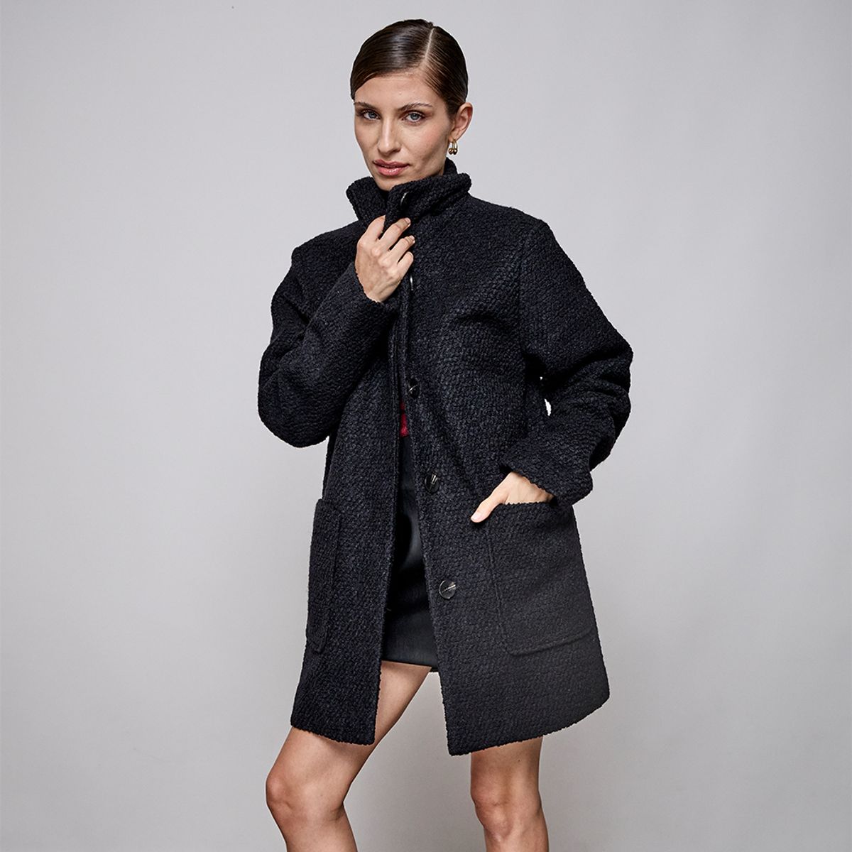 AMPHORA - Chaqueta lara negro