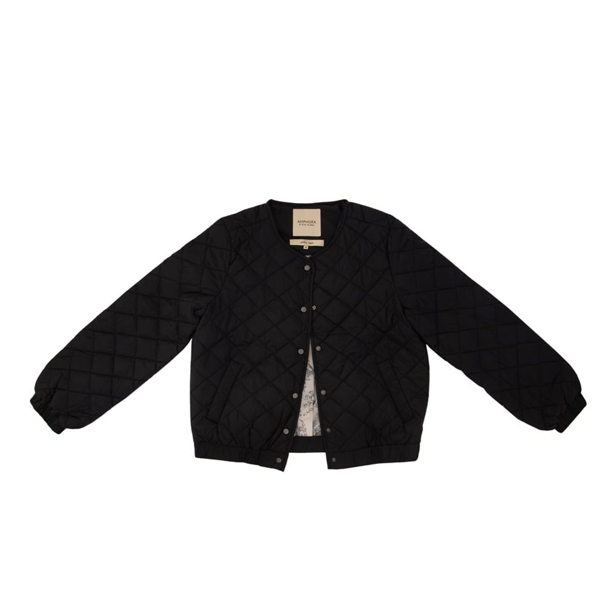 AMPHORA - Puffy jacket margarita negro